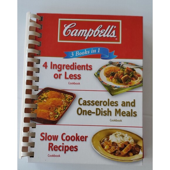 Campbell's 3 in 1: 4 Ingredients or Less Cookbook Casseroles Slow Cooker Recipes - Picture 1 of 16